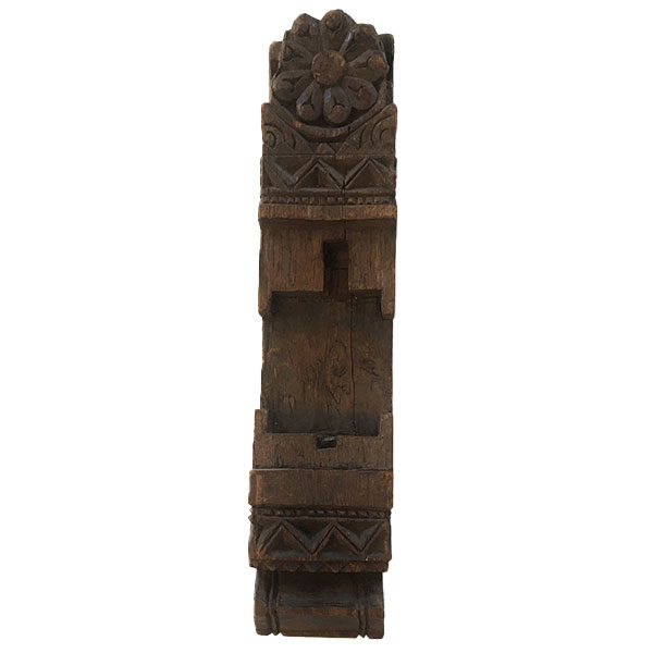 Magnifique colonne ancienne en bois sculpté idéale pour une décoration murale ancienne - eshop de Madame M