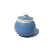 Sucrier boule en faience bleu et crème - art de la table - Brocante du eshop de Madame M